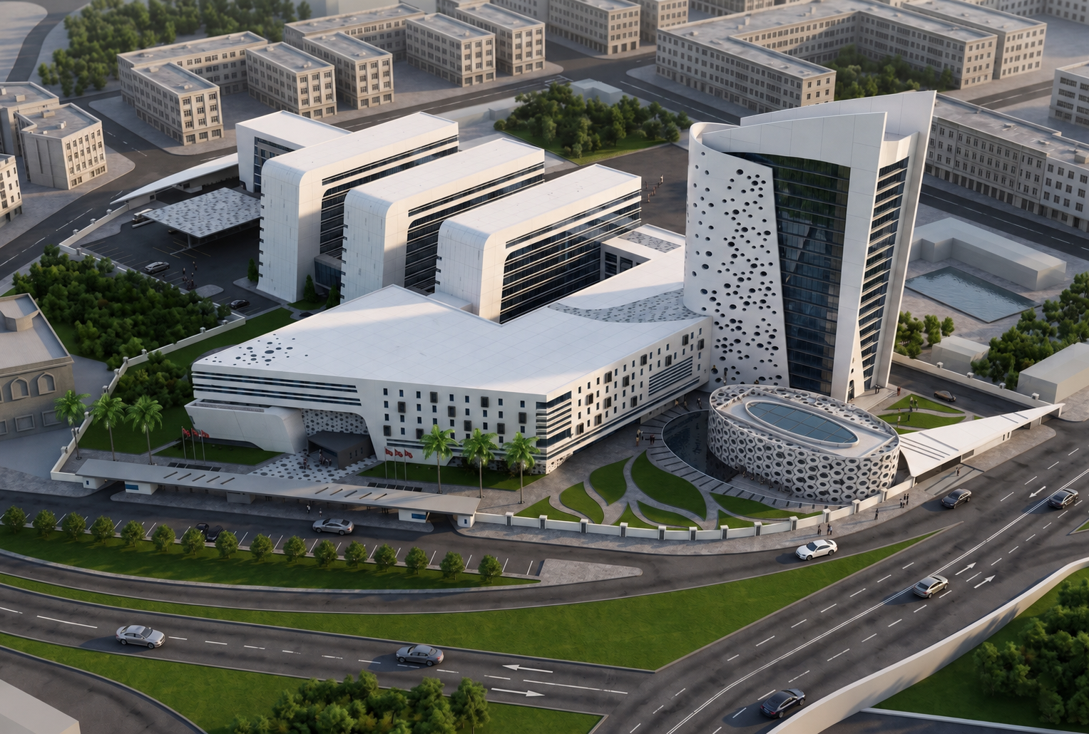 The campus in its urban setting